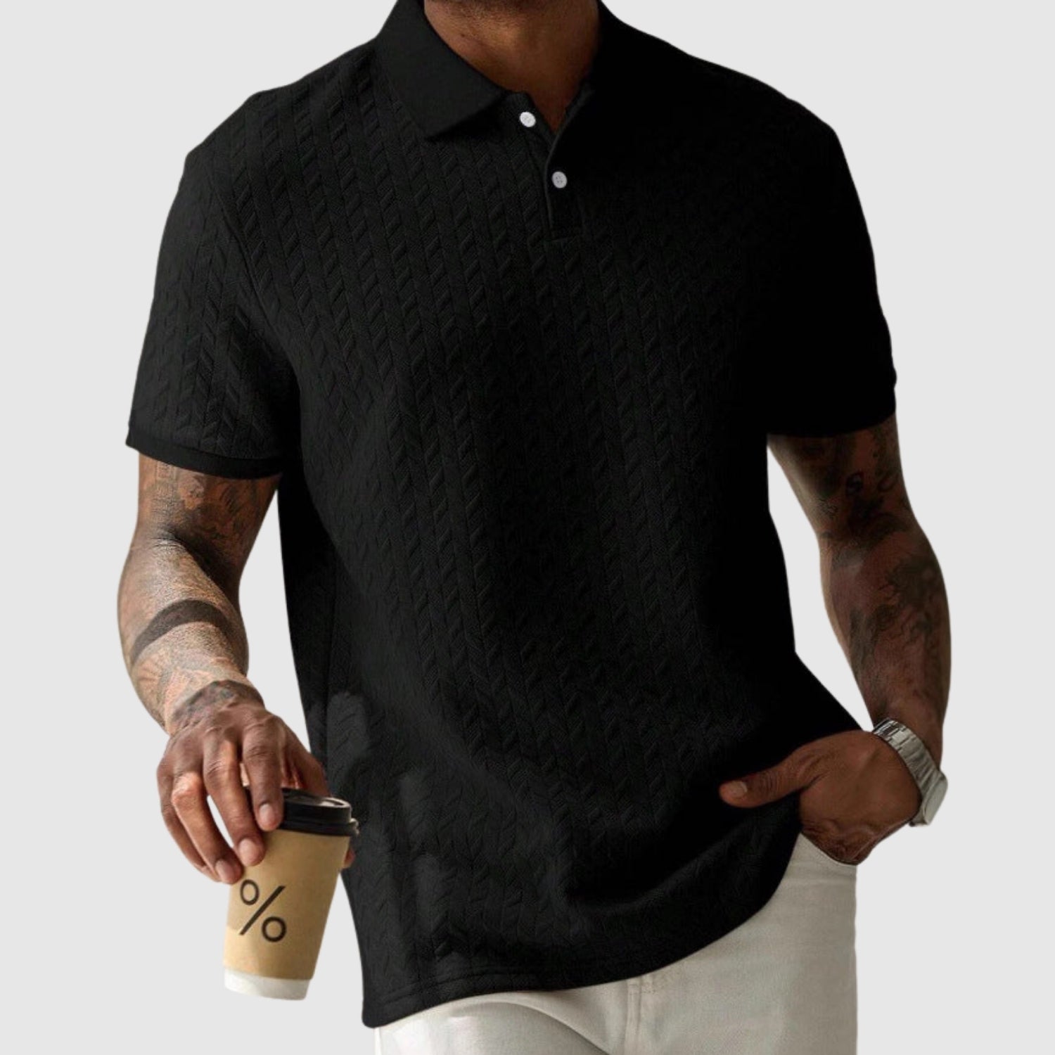 Vince – Strukturált polo póló