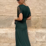 Louise | Elegáns Maxi Ünnepi Ruha V-alakú Kivágással