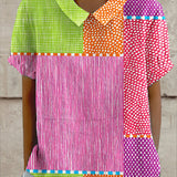 Etelka | Színes patchwork blúz