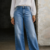 Madie | Retro magas derekú farmernadrág