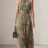 Livia™| Vestido maxi halter floral elegante