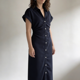 Denim | Vestido midi con botones