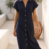 Denim | Vestido midi con botones