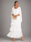 Júlia – elegáns lenge maxi ruha – Fehér