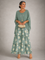 Júlia – elegáns lenge maxi ruha – Fakózöld