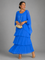 Júlia – elegáns lenge maxi ruha – Kék