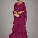 Júlia – elegáns lenge maxi ruha – Lila