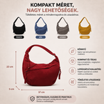 A Luna válltáska méretei: 37 cm széles, 22 cm magas és 5 cm mély